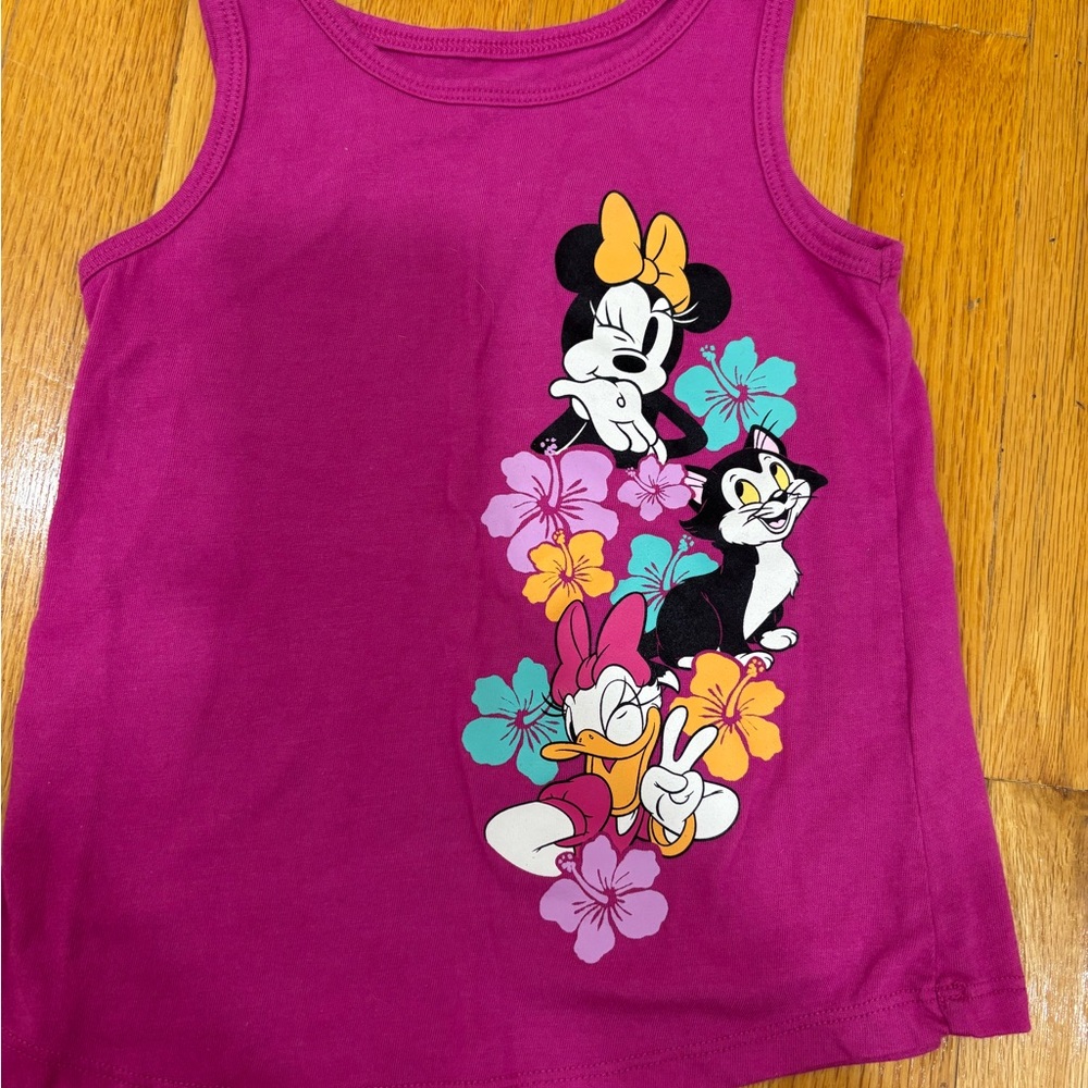 Disney Kids Tank Top - Magenta with Characters